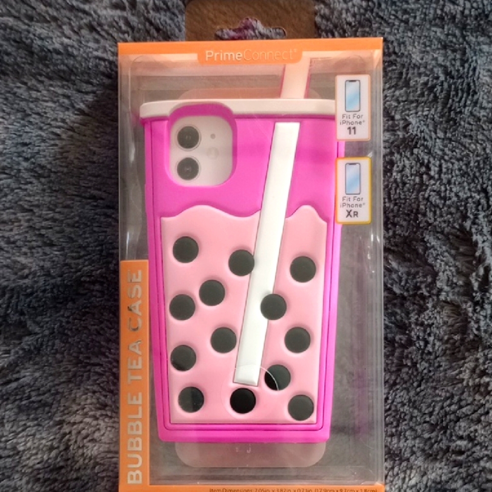 Pink Bubble Tea Phone Case for iPhone 11/XR
